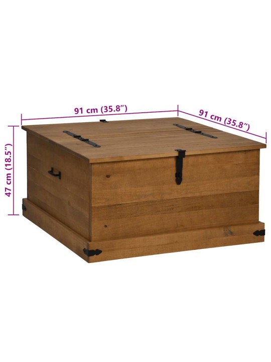 Säilytysarkku halden 91x91x47 cm massiivipuumänty