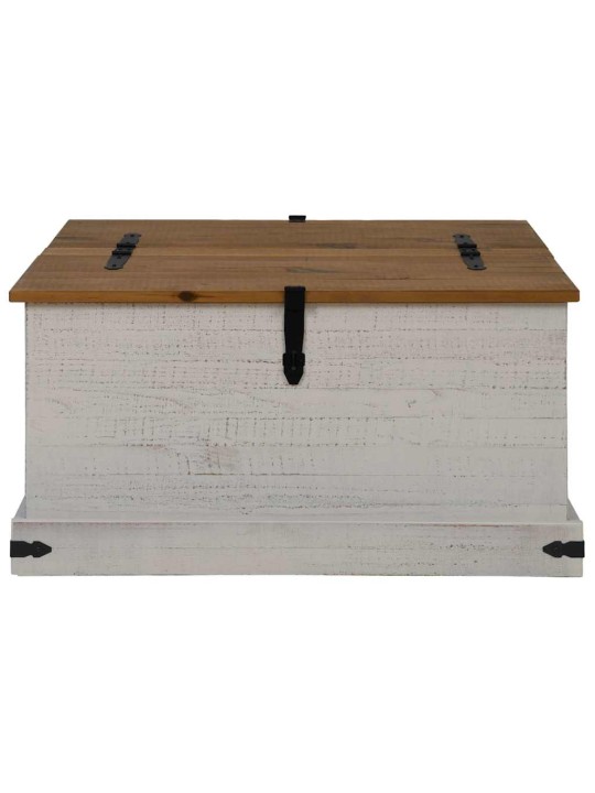 Säilytysarkku halden valkoinen 91x91x47 cm massiivipuumänty