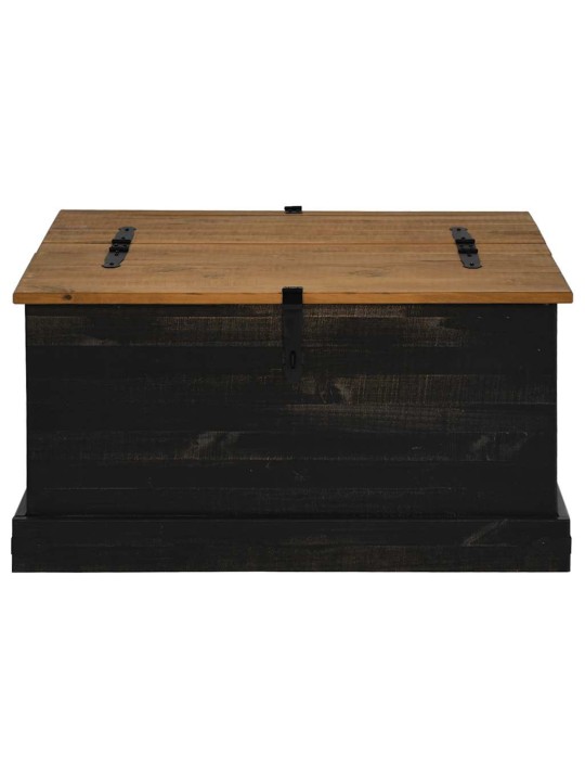 Säilytysarkku halden musta 91x91x47 cm täysi mänty