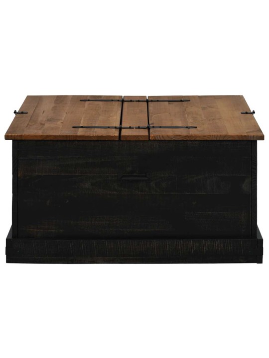 Säilytysarkku halden musta 91x91x47 cm täysi mänty