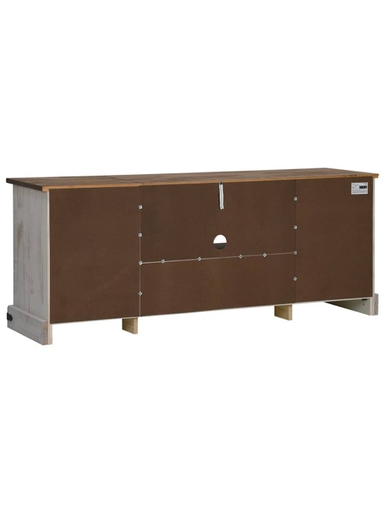 Tv kaappi halden 2 liukuovea valkoinen 150x40x60 cm massiivipuu