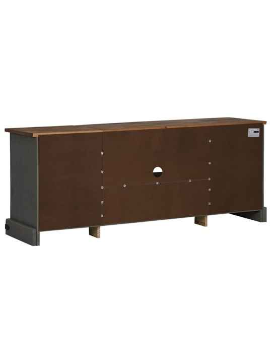Tv kaappi halden 2 liukuovea harmaa 150x40x60 cm massiivipuu