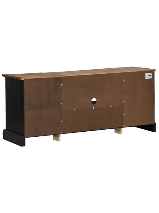 Tv kaappi halden 2 liukuovea musta 150x40x60 cm massiivipuu