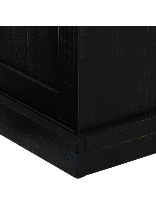 Tv kaappi halden 2 liukuovea musta 150x40x60 cm massiivipuu