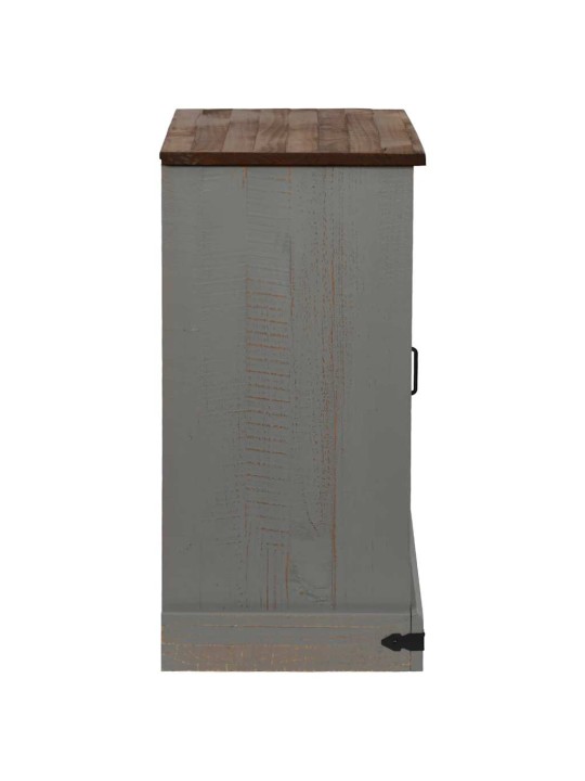 Senkki halden liukuovella harmaa 80x40x80 cm massiivipuu