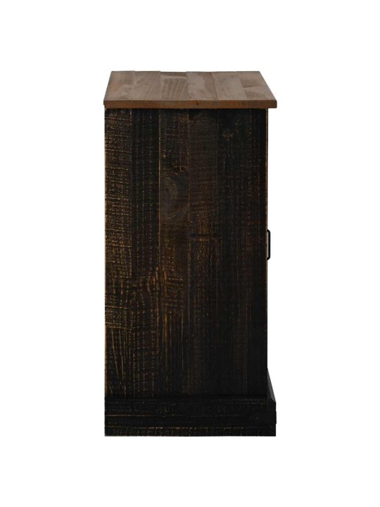Senkki halden liukuovella musta 80x40x80 cm massiivipuu
