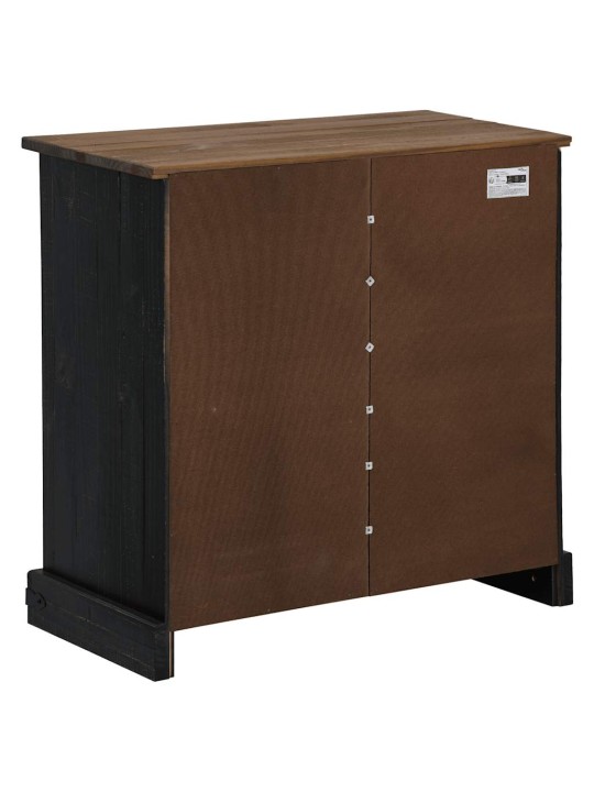 Senkki halden liukuovella musta 80x40x80 cm massiivipuu