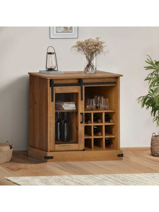 Senkki halden liukuovella 80x40x80 cm massiivipuuta