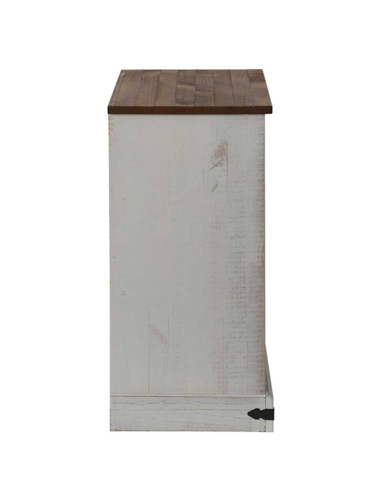 Senkki halden liukuovella valkoinen 80x40x80 cm massiivipuu
