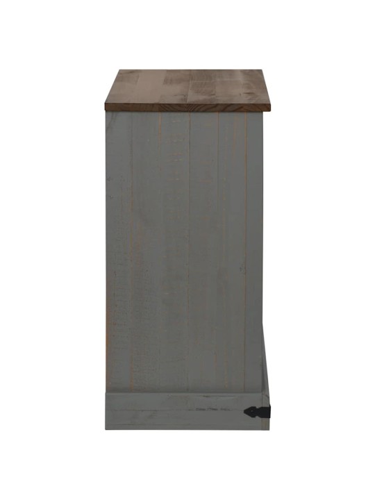Senkki halden liukuovella harmaa 80x40x80 cm massiivipuu