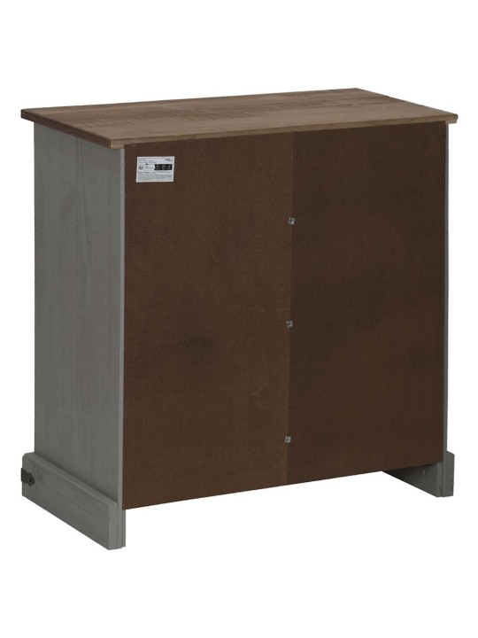 Senkki halden liukuovella harmaa 80x40x80 cm massiivipuu