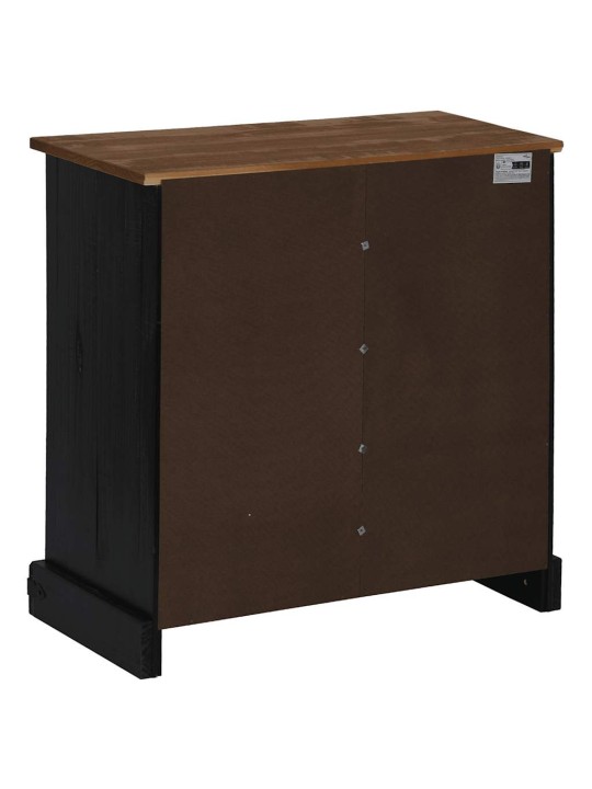 Senkki halden liukuovella musta 80x40x80 cm massiivipuu