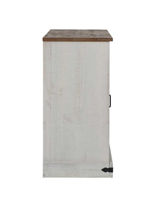 Senkki halden 2 liukuovet valkoinen 112x40x80 cm massiivipuu