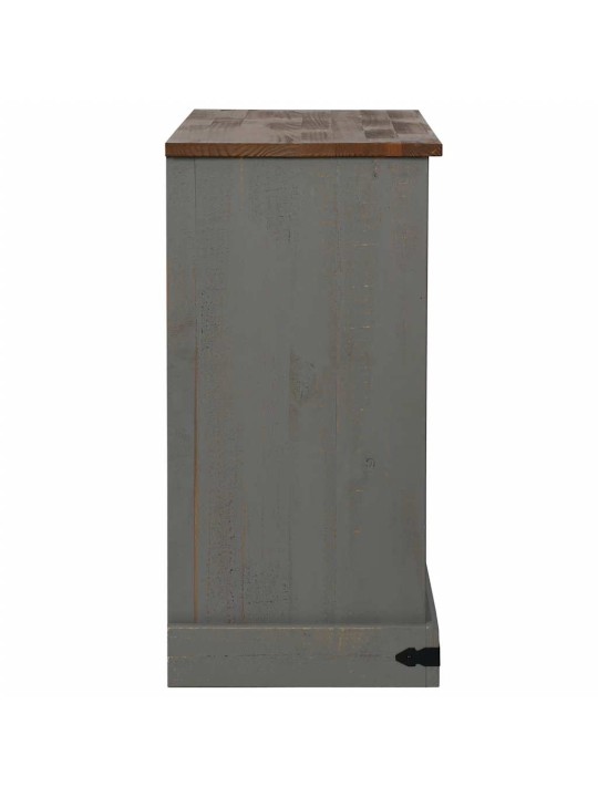 Senkki halden 2 liukuovet harmaa 112x40x80 cm massiivipuu