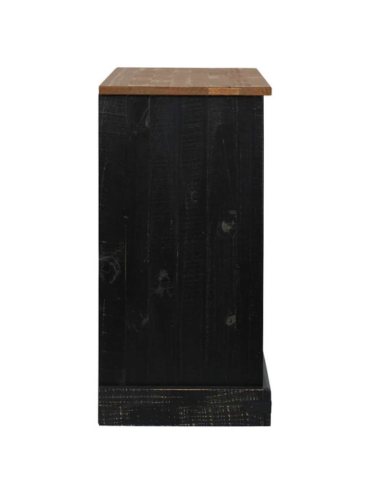 Senkki halden 2 liukuovet musta 112x40x80 cm massiivipuu