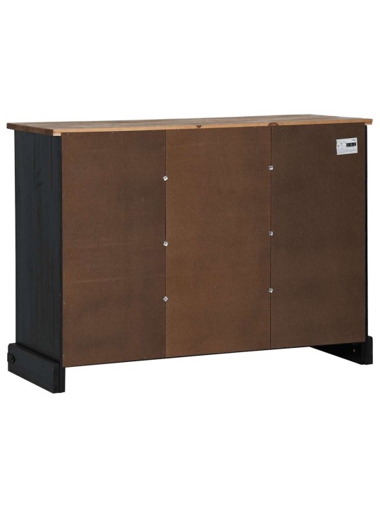 Senkki halden 2 liukuovet musta 112x40x80 cm massiivipuu