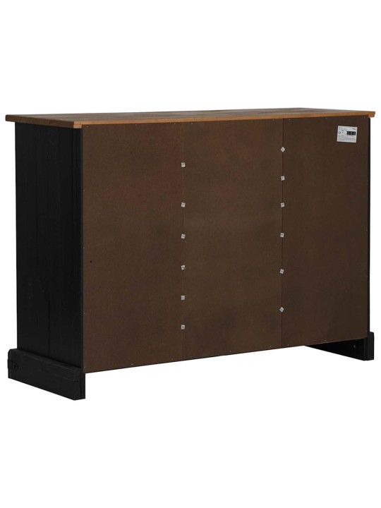 Senkki halden 2 liukuovet musta 112x40x80 cm massiivipuu