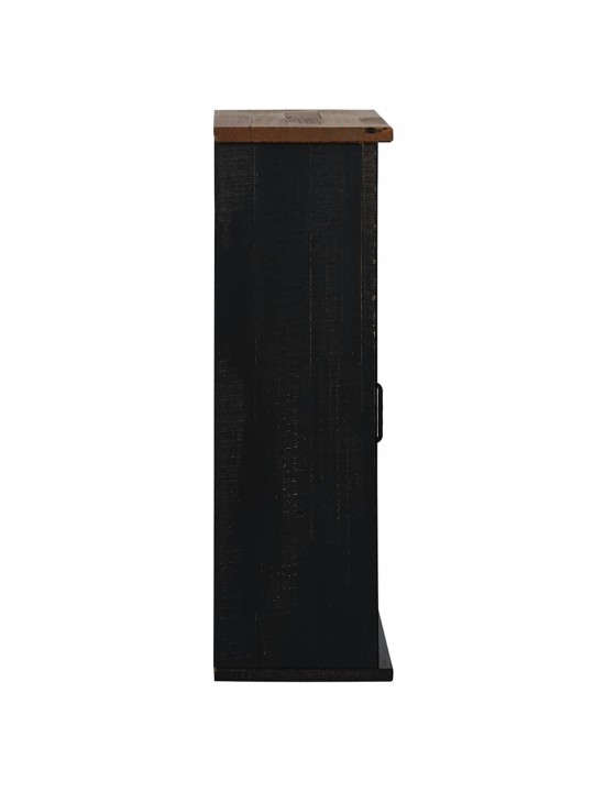 Ripustuskaappi halden 2 liukuovea musta 75x22,5x70 cm mänty