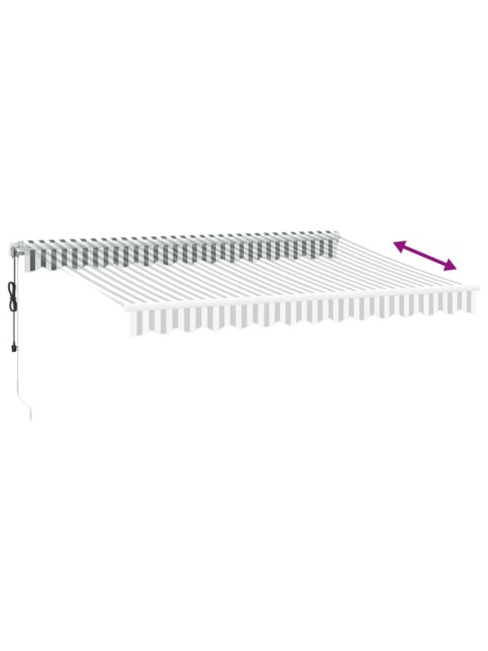 Automaattimarkiisi antrasiitti/valkoinen 350x250 cm