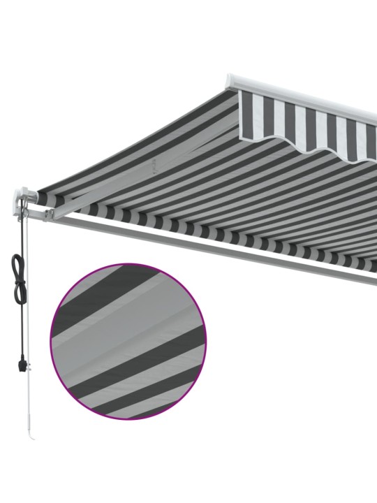 Automaattimarkiisi antrasiitti/valkoinen 350x250 cm