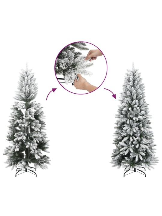 Tekojoulukuusi lumihuurteella 150 cm pvc ja pe