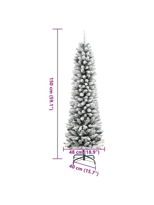 Tekojoulukuusi lumihuurteella 150 cm pvc ja pe
