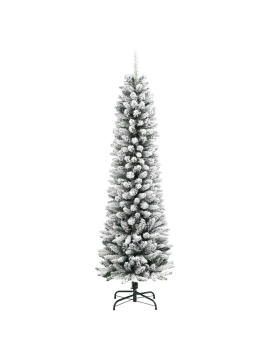 Tekojoulukuusi lumihuurteella 180 cm pvc ja pe