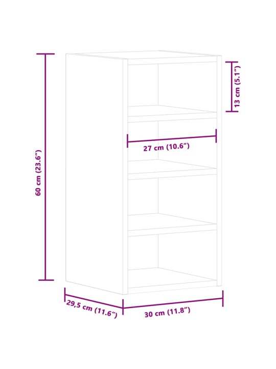 Riippuva kaappi savutammi 30x29,5x60 cm tekninen puu