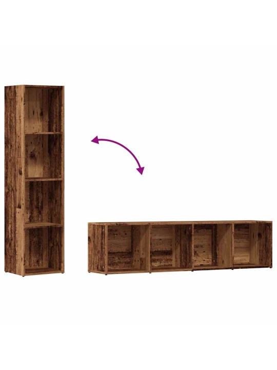 Kirjakaappi old wood 36x30x143 cm engineered wood