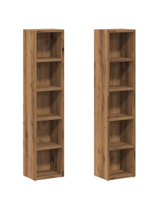 Cd-kaapit 2 kpl artesaani tammi 21x16x93,5 cm tekninen puu