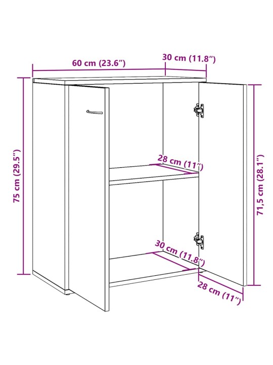 Senkki vanhaa puuta 60x30x75 cm tekninen puu