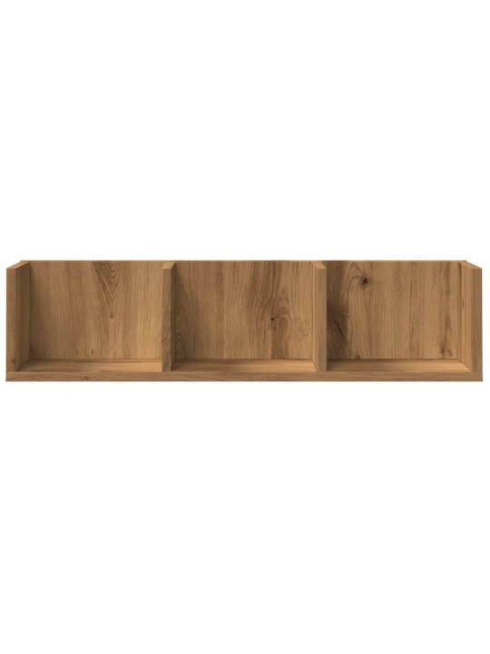 Cd-seinähylly käsityöläinen tammi 75x18x18 cm lastulevy