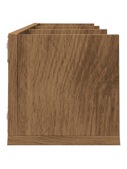Cd-seinähylly käsityöläinen tammi 75x18x18 cm lastulevy