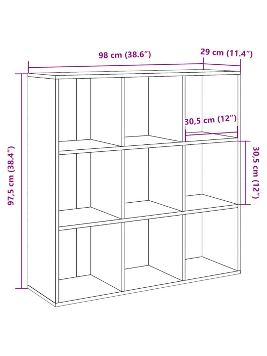 Kirjahylly vanhaa puuta 98x29x97,5 cm