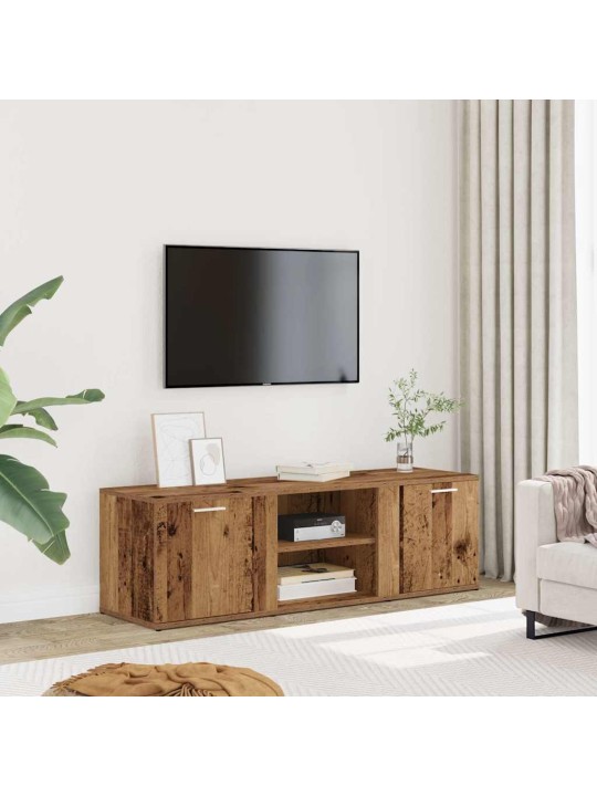 TV-taso vanhaa puuta 120x34x37 cm lastulevy