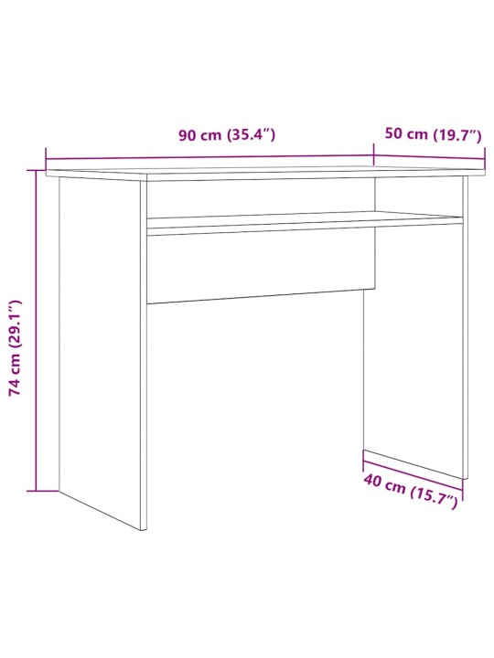 Työpöytä vanhaa puuta 90x50x74 cm lastulevy