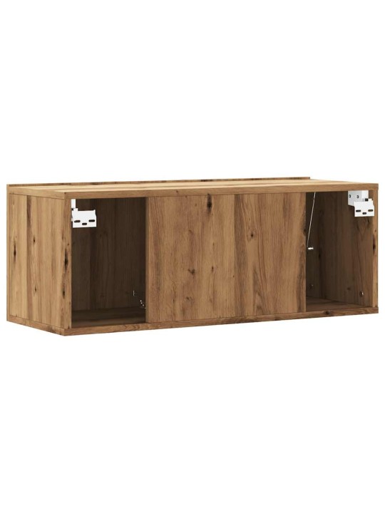 Tv-seinäkaappi artesaani tammi 80x30x30 cm tekninen puu