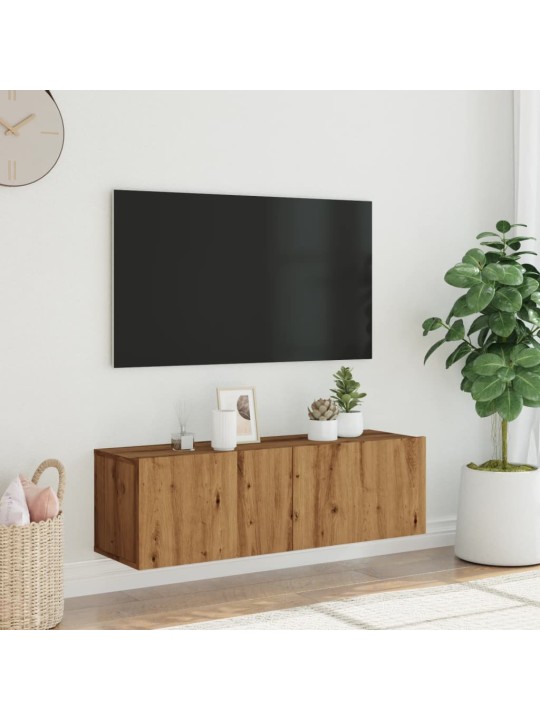 TV-seinäkaappi artesaani tammi 100x30x30 cm tekninen puu