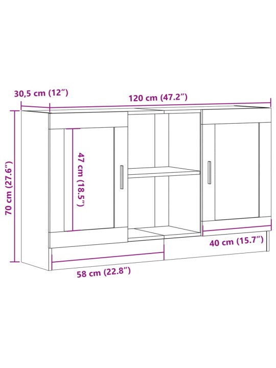 Senkki vanha puu 120x30,5x70 cm lastulevy