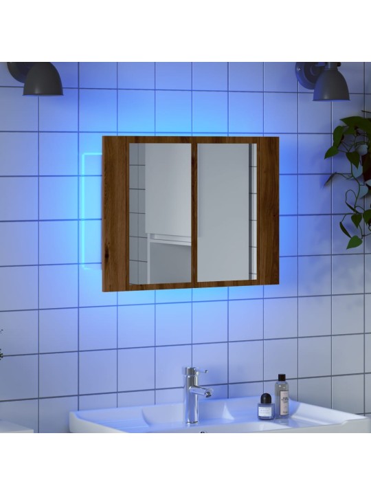 Led peilikaappi käsityöläinen tammi 60x12x45 cm tekninen puu