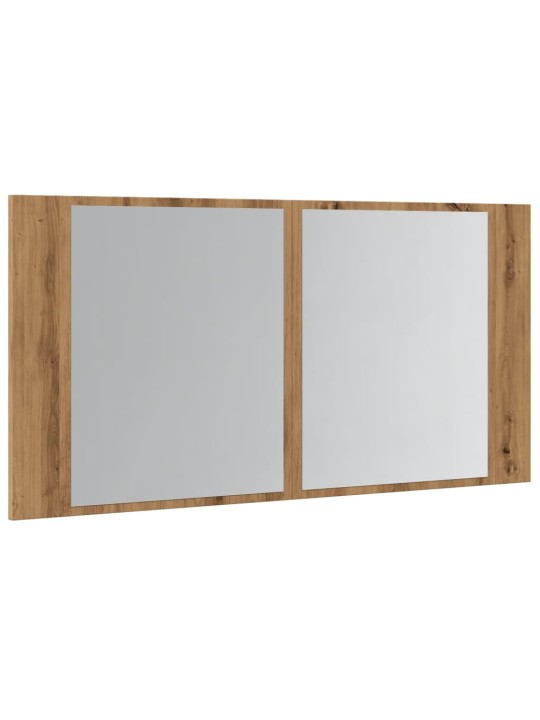 Led peilikaappi käsityöläinen tammi 90x12x45 cm tekninen puu