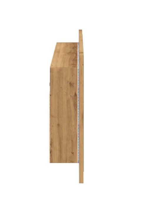 Led peilikaappi käsityöläinen tammi 90x12x45 cm tekninen puu