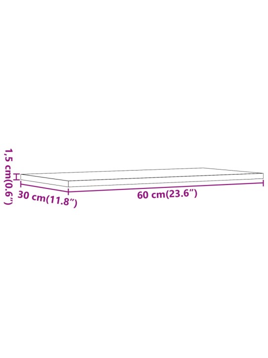 Seinähyllyt 4 kpl vanha puu 60x30x1,5 cm tekninen puu