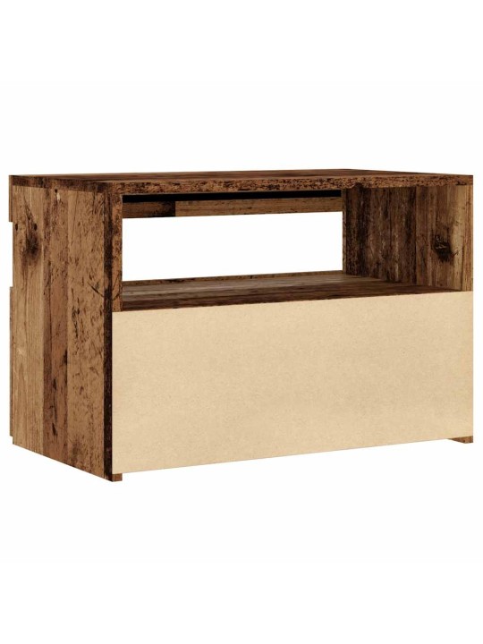 Tv-kaappi led-valoilla old wood 60x35x40 cm engineered wood