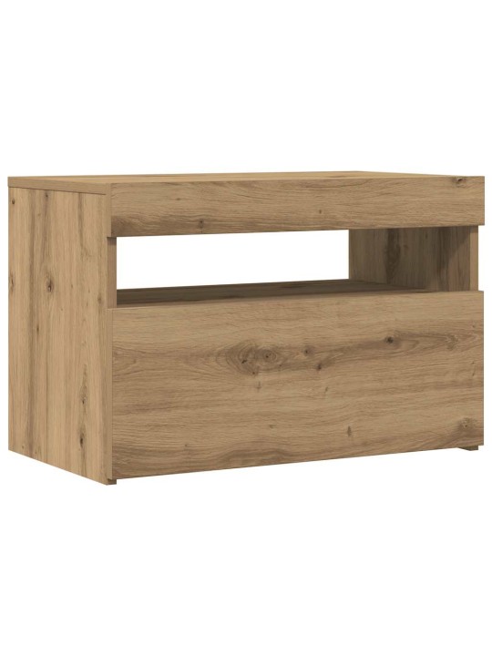 Tv-kaappi led-valoilla käsityöläinen tammi 60x35x40 cm