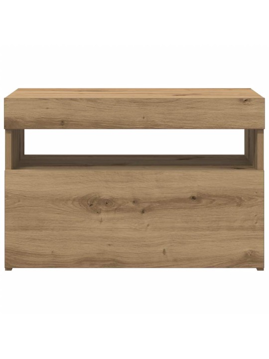 Tv-kaappi led-valoilla käsityöläinen tammi 60x35x40 cm