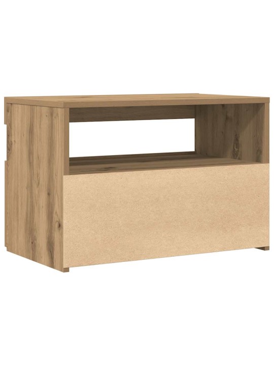 Tv-kaappi led-valoilla käsityöläinen tammi 60x35x40 cm