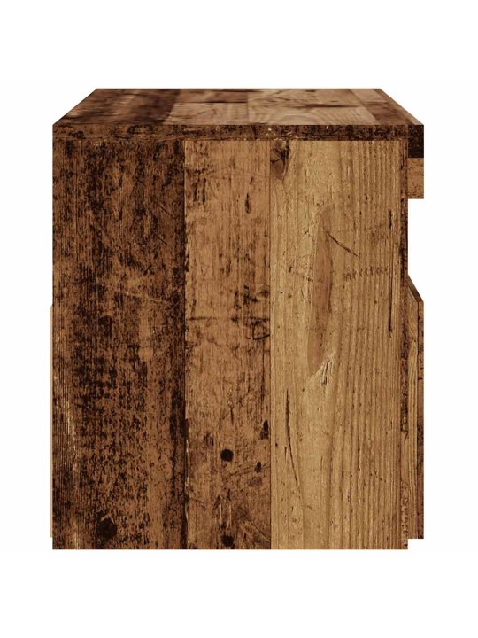 Tv-kaappi led-valoilla vanha puu 75x35x40 cm teknillinen puu