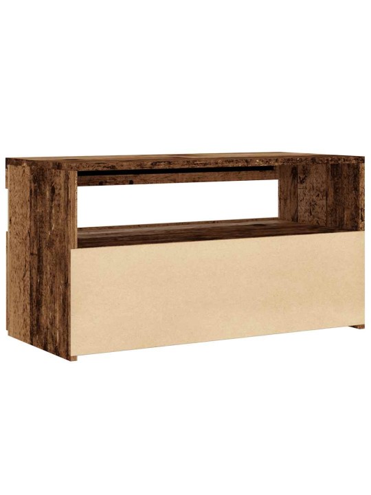Tv-kaappi led-valoilla vanha puu 75x35x40 cm teknillinen puu