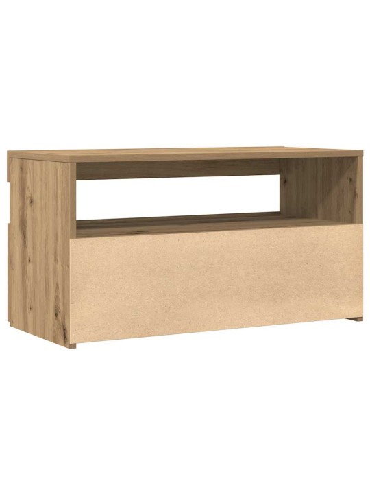 Tv-kaappi led-valoilla käsityöläinen tammi 75x35x40 cm